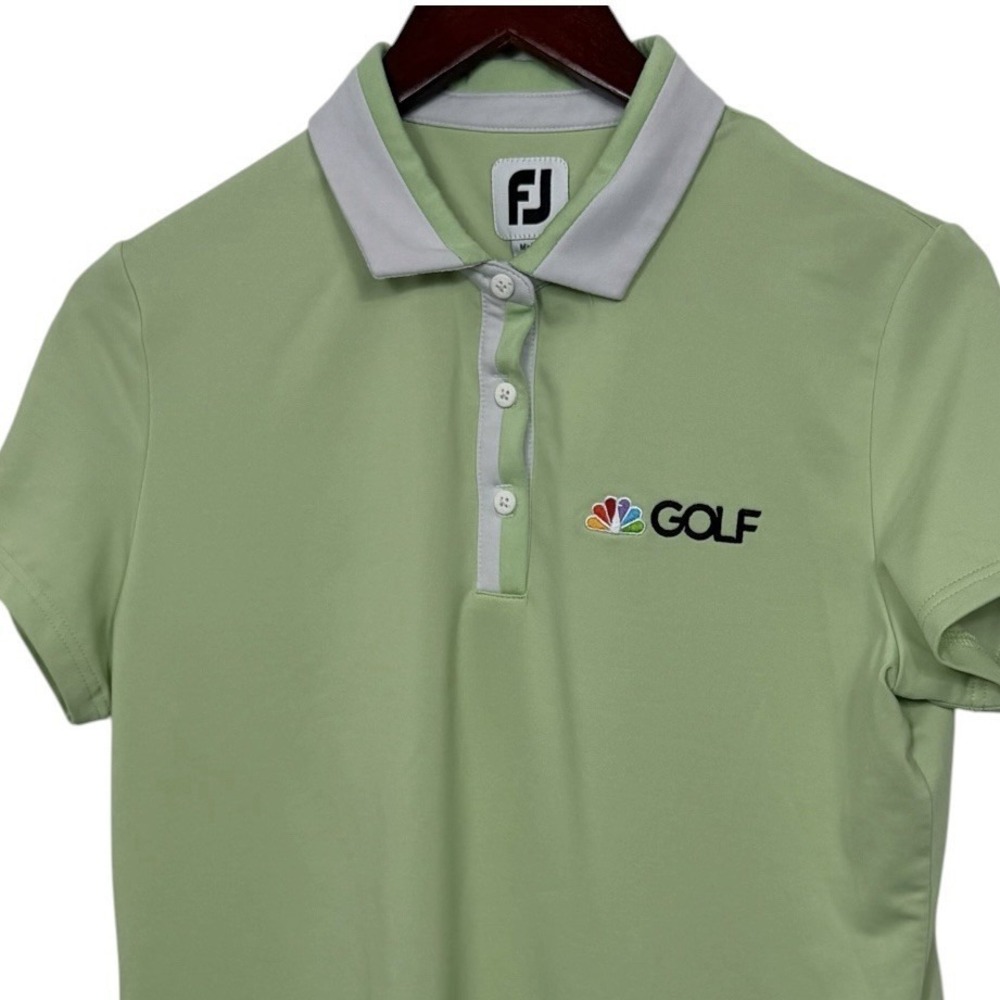 FootJoy Women's Golf Polo‎ Shirt Medium Green NBC Golf Short Sleeve Performance